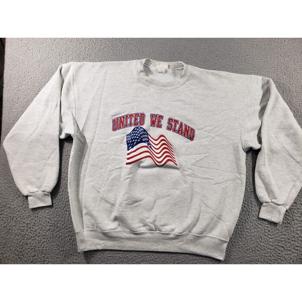 Vintage Coca Cola Sweatshirt Men's XL Extra Large United We Stand Flag Pullover